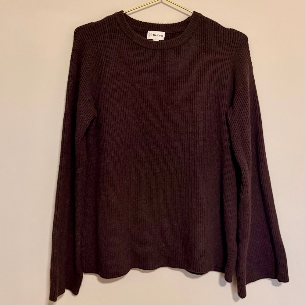 The Drop Brown Ribbed Sweater